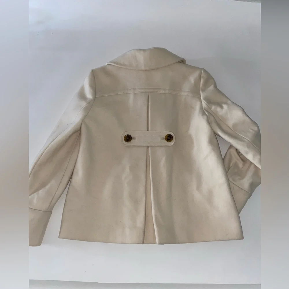 Banana Republic Cream Wool Peacoat - Picture 3 of 7